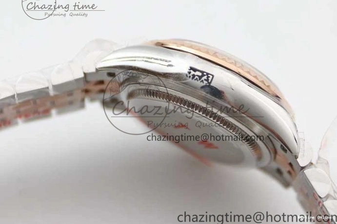 0511 Lady DateJust 28 SS RG TWF 1:1 Best Edition Green Dial Diamonds Markers on Jubilee Bracelet NH Trendsetting 2130